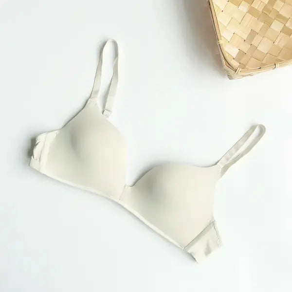 Ice Silk Bra For Women Comfort Wireless Gather Sexy Underwear For Women Push Up Simple Lingerie Seamless Brassiere