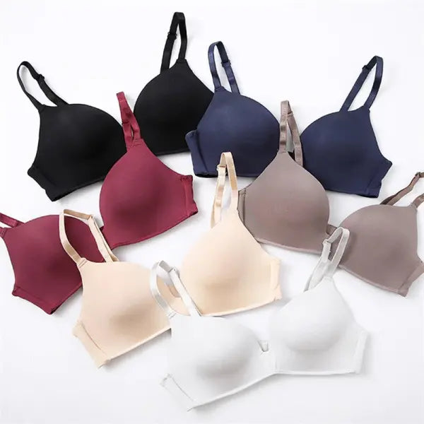 Ice Silk Bra For Women Comfort Wireless Gather Sexy Underwear For Women Push Up Simple Lingerie Seamless Brassiere