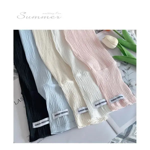 Ice Silk Cooling Arm Sleeves Solid Color – UV Protection Driving Style