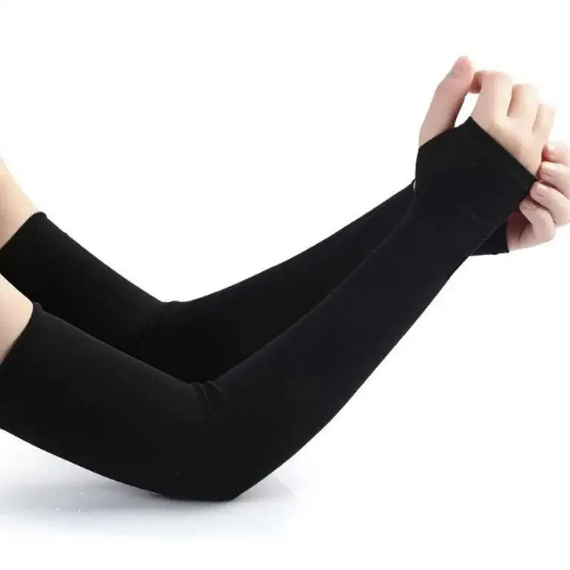 Ice Silk Sleeve Sunscreen Cuff Arm Sleeves Long Gloves Sun UV Protection Hand Protector Cover Anti-Slip Summer Outdoor