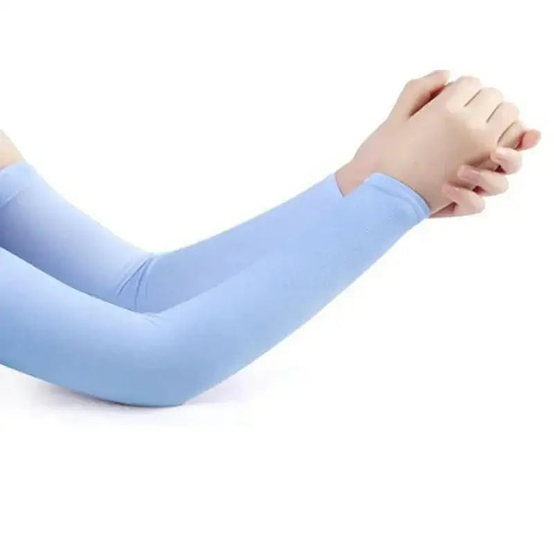 Ice Silk Sleeve Sunscreen Cuff Arm Sleeves Long Gloves Sun UV Protection Hand Protector Cover Anti-Slip Summer Outdoor