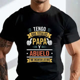If Dad Can’t Fix It We’re Screwed T-Shirt – Retro Spanish Papa Gift Men’s Casual Motorcycle Tee - black4 / XL