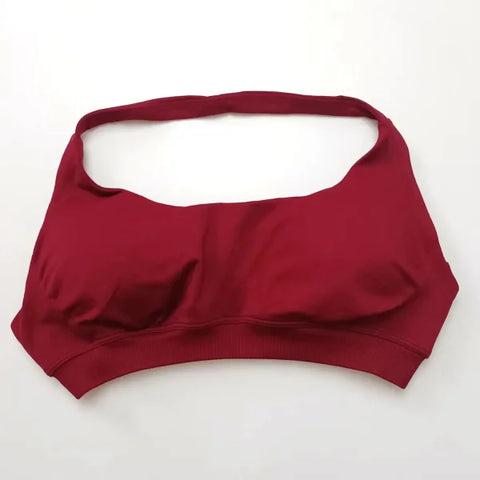 Impact Sports Bra for Women – Seamless Halter Top with High Support & Open Back for Yoga and Gym