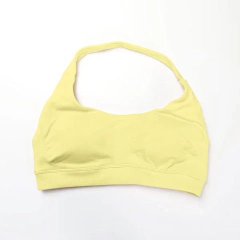 Impact Sports Bra for Women – Seamless Halter Top with High Support & Open Back for Yoga and Gym