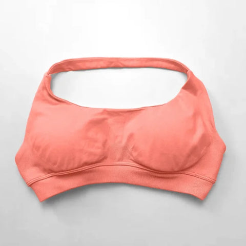 Impact Sports Bra for Women – Seamless Halter Top with High Support & Open Back for Yoga and Gym