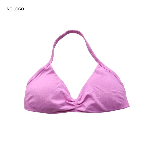 Impact Sports Bra – Strappy Backless Yoga Gym Bra with Removable Cups for Women - Blossom / S