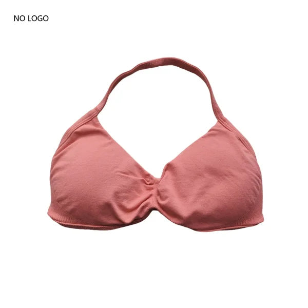 Impact Sports Bra – Strappy Backless Yoga Gym Bra with Removable Cups for Women - Poppy / L