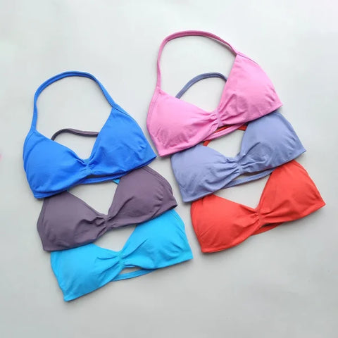 Impact Sports Bra – Strappy Backless Yoga Gym Bra with Removable Cups for Women