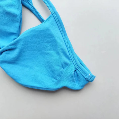 Impact Sports Bra – Strappy Backless Yoga Gym Bra with Removable Cups for Women