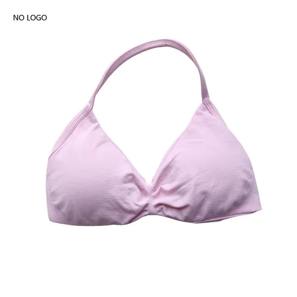 Impact Sports Bra – Strappy Backless Yoga Gym Bra with Removable Cups for Women - Pink / L