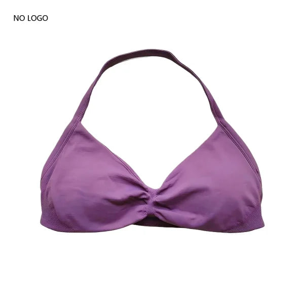Impact Sports Bra – Strappy Backless Yoga Gym Bra with Removable Cups for Women - Grape Juice / S