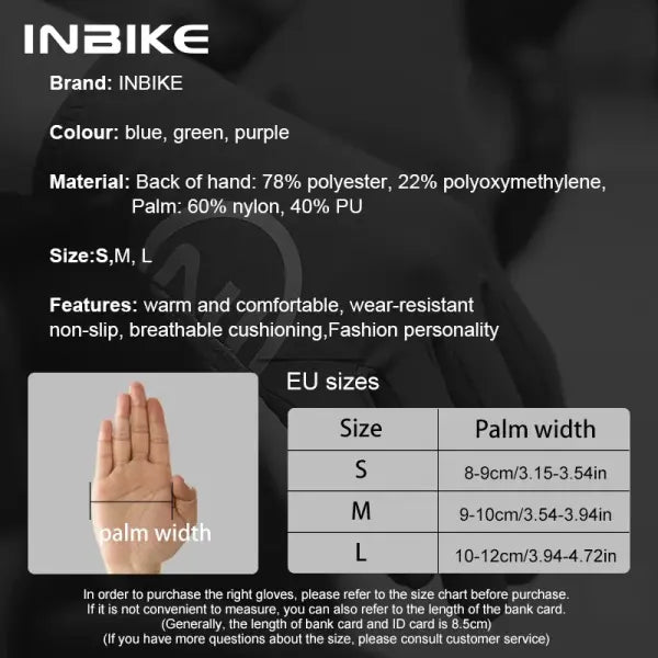 Winter Fleece Cycling Gloves Polyester Elastane for Road Bike