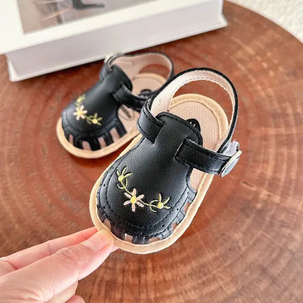 Infant Baby Boys Girls Sandals Summer Baby Wedding Dress Flat Shoes Newborn Crib Shoes First Walkers Prewalkers Shoes