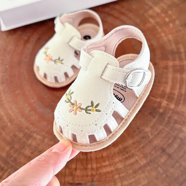Infant Baby Boys Girls Sandals Summer Baby Wedding Dress Flat Shoes Newborn Crib Shoes First Walkers Prewalkers Shoes
