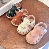 Infant Baby Boys Girls Sandals Summer Baby Wedding Dress Flat Shoes Newborn Crib Shoes First Walkers Prewalkers Shoes
