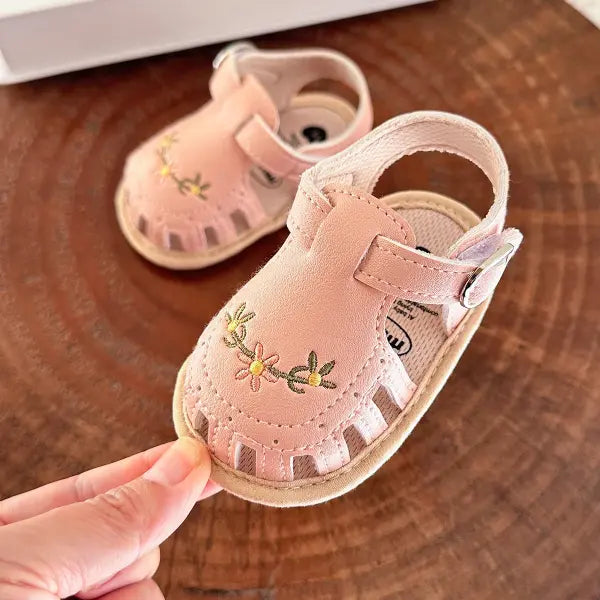 Infant Baby Boys Girls Sandals Summer Baby Wedding Dress Flat Shoes Newborn Crib Shoes First Walkers Prewalkers Shoes