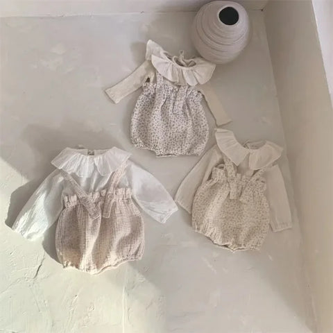 Infant Baby Romper – Toddler Cotton Floral Overalls for Boys & Girls - Himpall