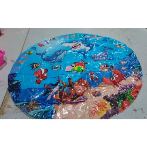 Inflatable water injection cooling pet water mat for summer - Shark Pirate Ship 100cm / 1PCS - None
