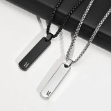 Stainless Steel Vertical Bar Necklace for Men Stylish Gift