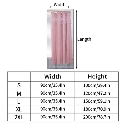 Ins Lace Curtains - Double Layer Blackout Drapes for Living Room & Bedroom