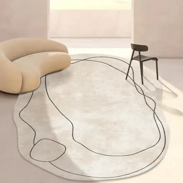 Modern minimalist short pile floor mat polyester for living room - 4 / 80x120cm