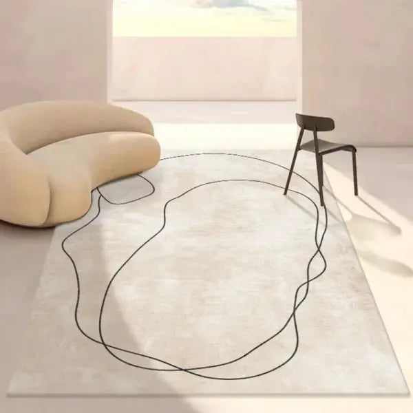 Modern minimalist short pile floor mat polyester for living room - 3 / 80x160cm