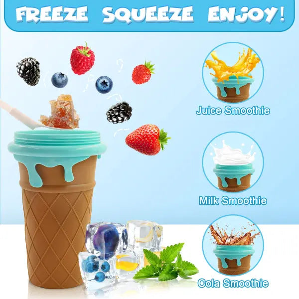 Instant Slushy and Frozen Drink Maker Squeeze Cup