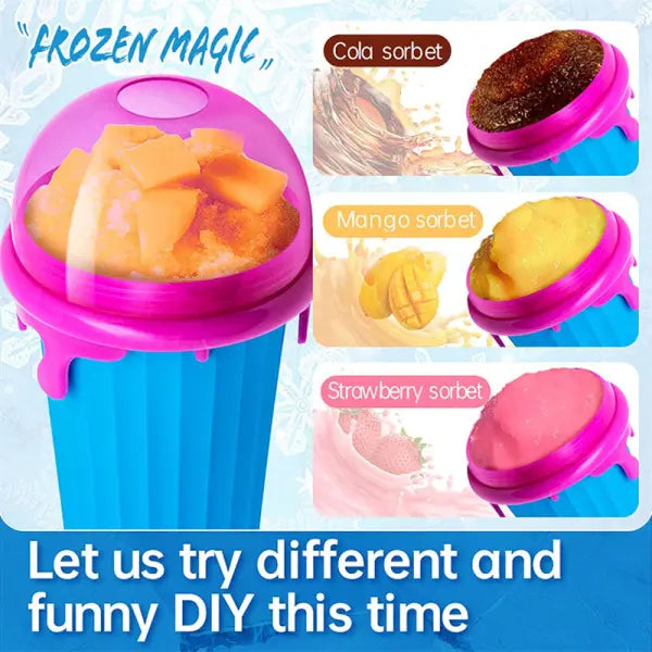 Instant Slushy and Frozen Drink Maker Squeeze Cup