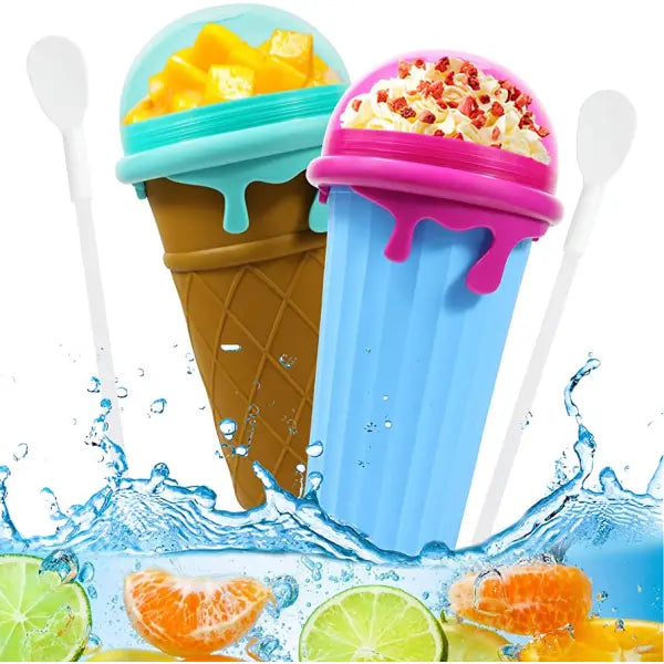 Instant Slushy and Frozen Drink Maker Squeeze Cup