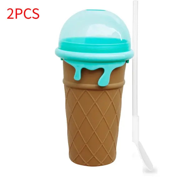 Instant Slushy and Frozen Drink Maker Squeeze Cup - Coffee2PCS / 500ml