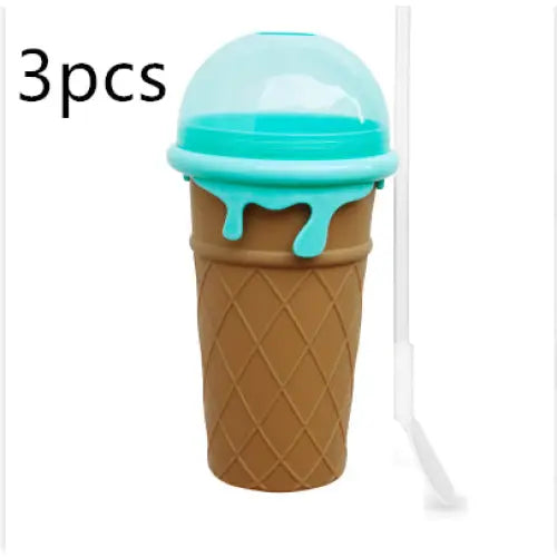 Instant Slushy and Frozen Drink Maker Squeeze Cup - Coffee3PCS / 500ml