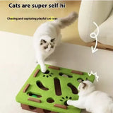 Interactive Cat Maze Toys Type Felt Box with Bell Ball Fun Training