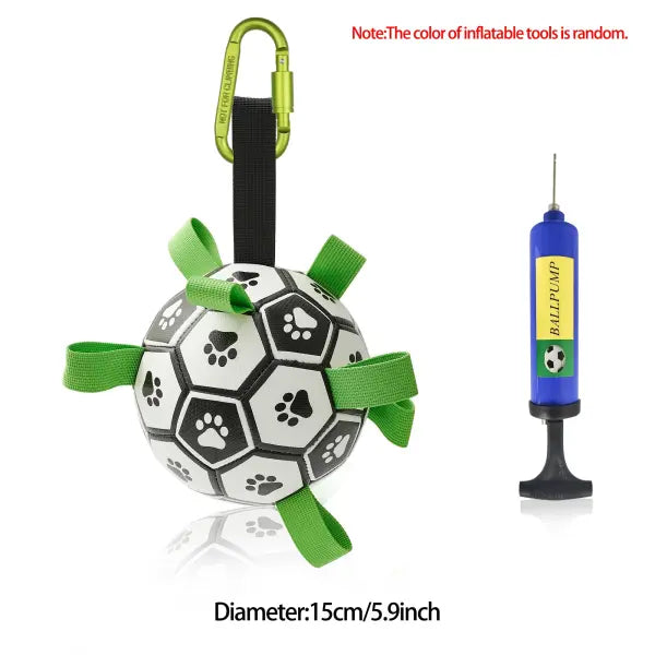 Interactive Inflatable Soccer Ball for Dogs – Outdoor Training Toy for Large Dogs & Border Collies - B1
