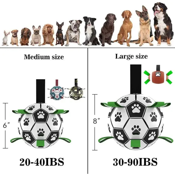 Interactive Inflatable Soccer Ball for Dogs – Outdoor Training Toy for Large Dogs & Border Collies