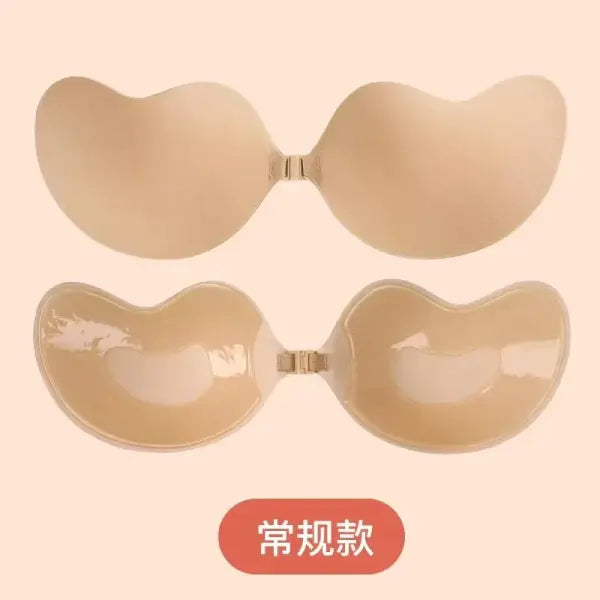Invisible Push Up Bra for Women Backless Strapless Bra Seamless Front Closure Bralette Underwear Silicone Self-Adhesive