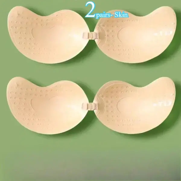 Invisible Push Up Bra for Women Backless Strapless Bra Seamless Front Closure Bralette Underwear Silicone Self-Adhesive