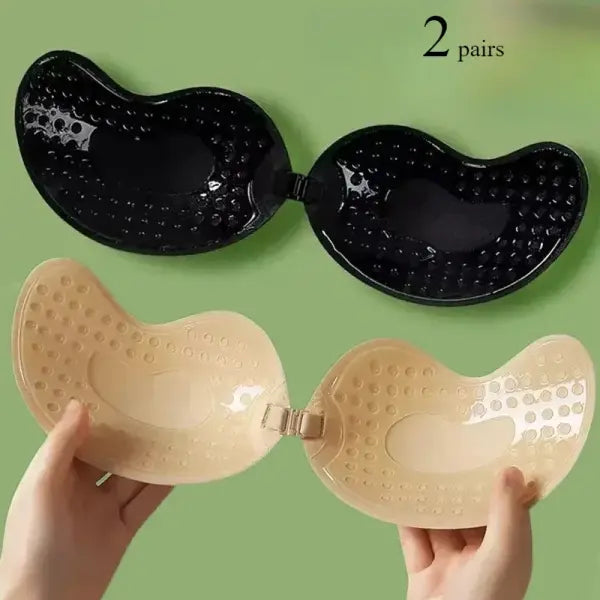 Invisible Push Up Bra for Women Backless Strapless Bra Seamless Front Closure Bralette Underwear Silicone Self-Adhesive
