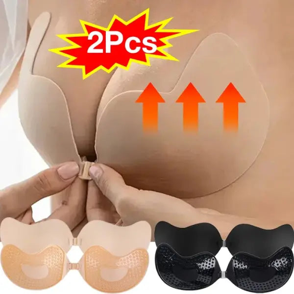 Invisible Strapless Adhesive Stick Bra Strapless Push Up Bras Women Lingerie Seamless Silicone Nipple Covers Bralette