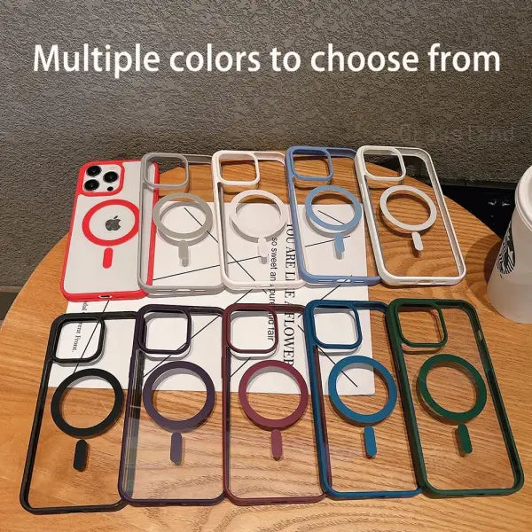 iPhone Series Compatible MagSafe Case Transparent Clear Luxury Protection