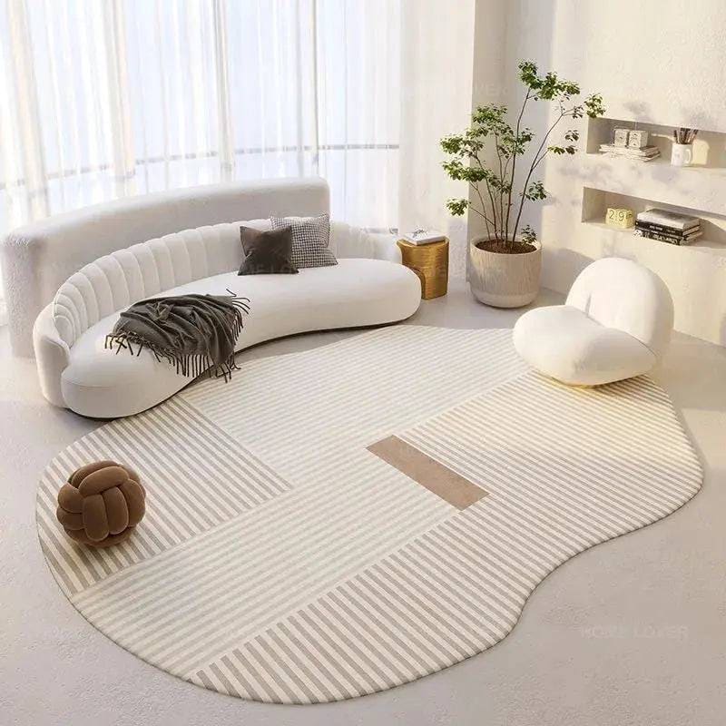 Irregular Oval Carpets - Soft Fluffy Rugs for Living Room & Bedroom - Short plush 9 / 160x230cm