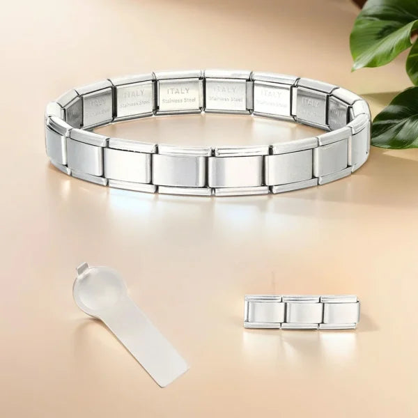 Italian Charm Bracelet DIY 9mm Stainless Steel Basic Chain – Universal Modular Gift - Himpall