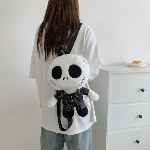 Jack Skellington Plush Backpack for Halloween Candy and Kids - Himpall