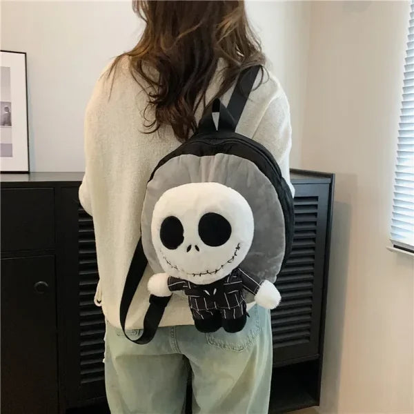 Jack Skellington Plush Backpack for Halloween Candy and Kids - Himpall