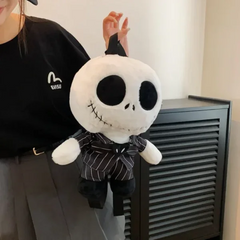 Jack Skellington Plush Backpack for Halloween Candy and Kids - Himpall
