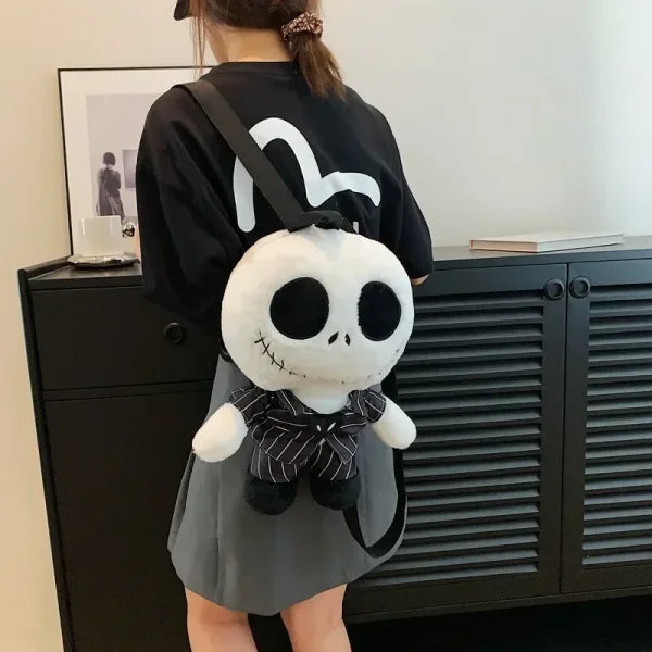 Jack Skellington Plush Backpack for Halloween Candy and Kids - Himpall
