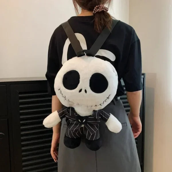 Jack Skellington Plush Backpack for Halloween Candy and Kids - Himpall