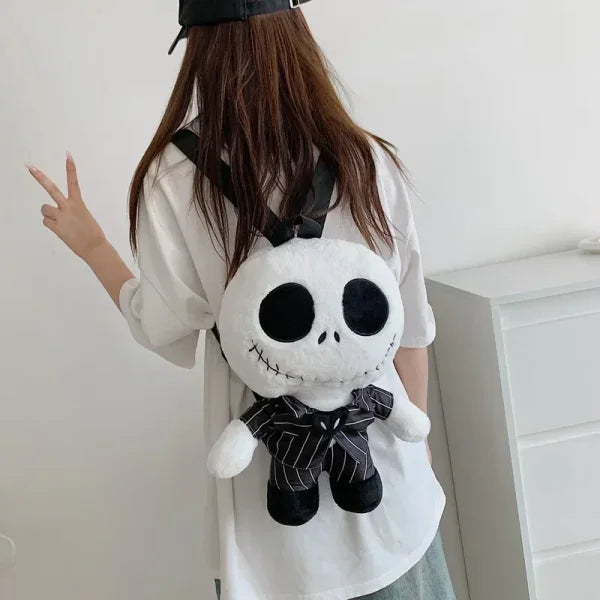 Jack Skellington Plush Backpack for Halloween Candy and Kids - Himpall