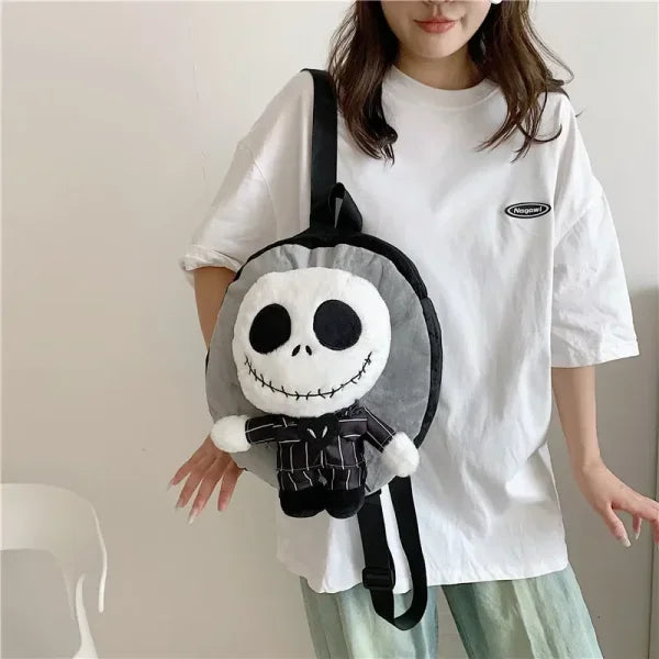 Jack Skellington Plush Backpack for Halloween Candy and Kids - Himpall