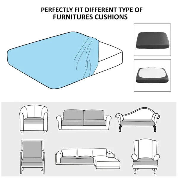 Jacquard Twill Sofa Slipcover - Elastic Furniture Protector