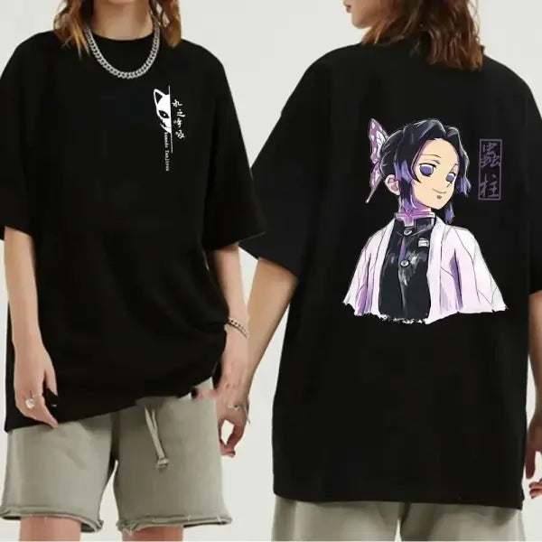 Japanese Anime Demon Slayer Graphic Print Men T-Shirt Fashion O-Neck Short Sleeve Plus Size Womens T Shirt Men Tees